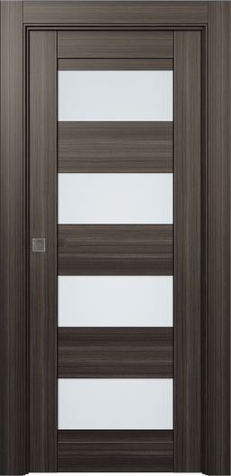 DELLA VETRO GRAY OAK POCKET BELLDINNI MODERN INTERIOR DOOR - 1