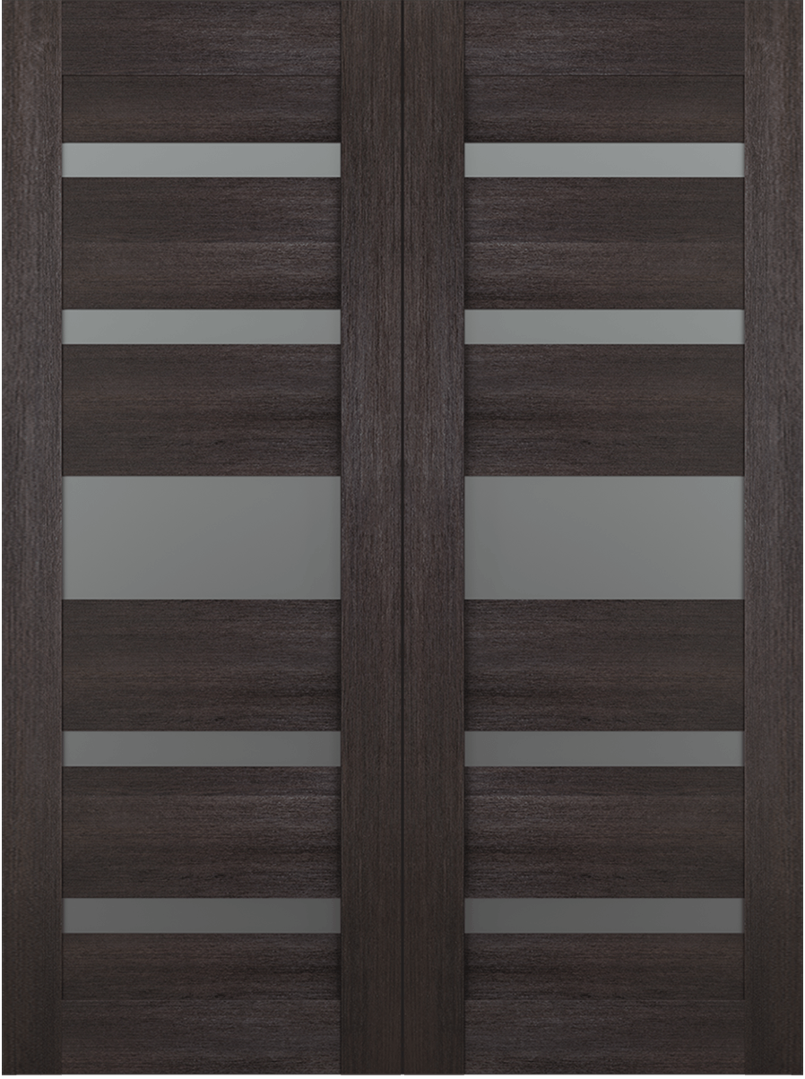 AVON 07-05 VETRO VERALINGA OAK DOUBLE BARN BELLDINNI MODERN INTERIOR DOOR - 2