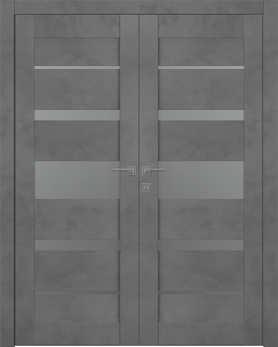 AVON 07-03 VETRO DARK URBAN DOUBLE BELLDINNI MODERN INTERIOR DOOR - 1