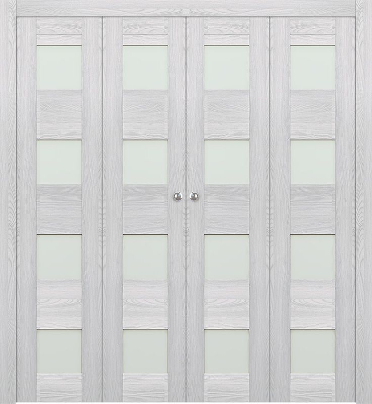 AVON 07-08 VETRO RIBEIRA ASH DOUBLE BI-FOLD DOORS BELLDINNI MODERN INTERIOR DOOR - 1