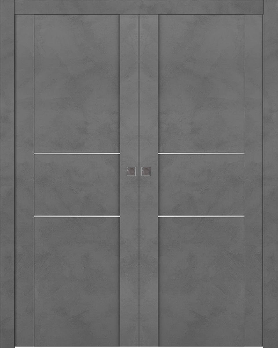 AVON 01 2H DARK URBAN DOUBLE POCKET DOORS BELLDINNI MODERN INTERIOR DOOR - 1