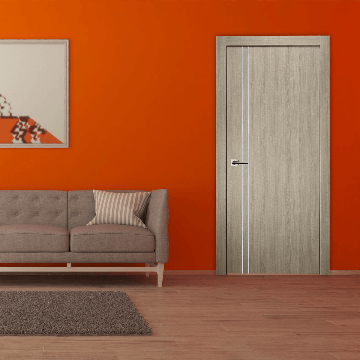 OPTIMA 2V SHAMBOR INVISIBLE METAL FRAME BELLDINNI MODERN INTERIOR DOOR - 3