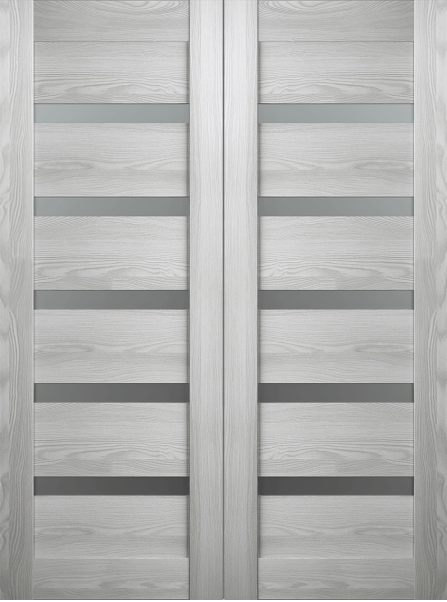 AVON 07-04 VETRO RIBEIRA ASH DOUBLE BARN BELLDINNI MODERN INTERIOR DOOR - 2