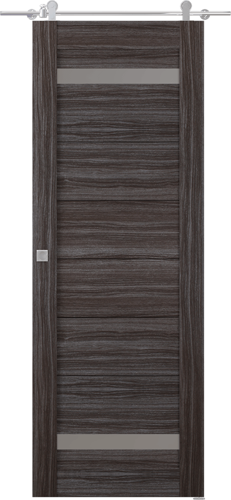 PERLA VETRO GRAY OAK BARN BELLDINNI MODERN INTERIOR DOOR - 1