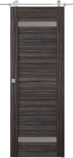 PERLA VETRO GRAY OAK BARN BELLDINNI MODERN INTERIOR DOOR - 1