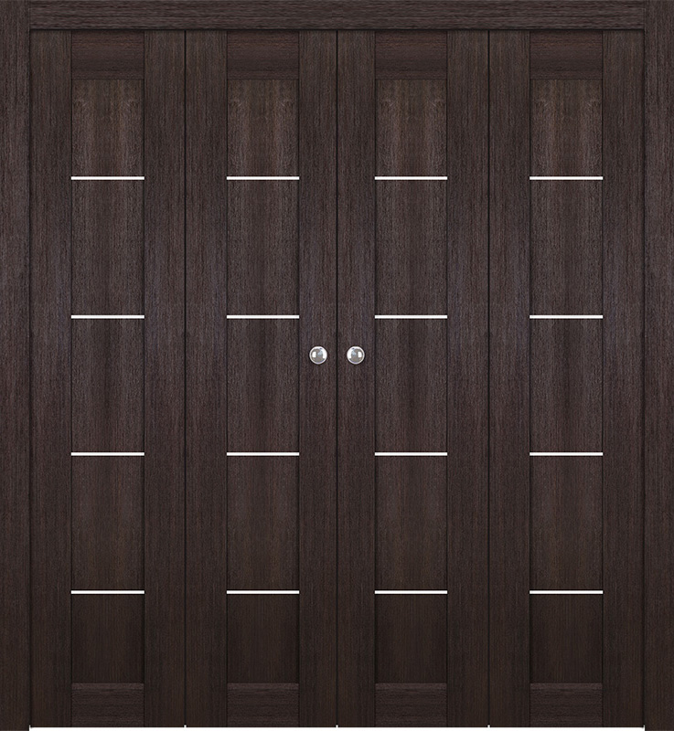 AVON 07 4H VERALINGA OAK DOUBLE BI-FOLD BELLDINNI MODERN INTERIOR DOOR - 1