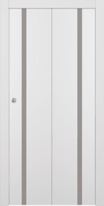 SMART PRO 208 VETRO POLAR WHITE BI-FOLD BELLDINNI MODERN INTERIOR DOOR - 1