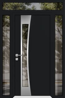 Single metal-aluminum modern exterior door Cynex 6116 - 7