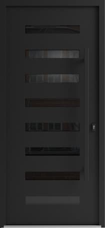 Single wrought iron modern exterior door Iron 0188 - 1