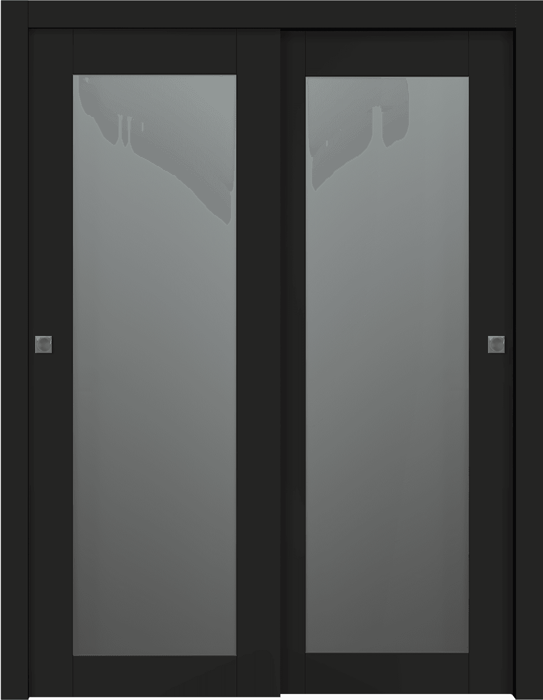 AVON 207 VETRO BLACK MATTE BYPASS BELLDINNI MODERN INTERIOR DOOR - 1