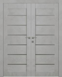 AVON 07-02 VETRO LIGHT URBAN DOUBLE BELLDINNI MODERN INTERIOR DOOR - 1