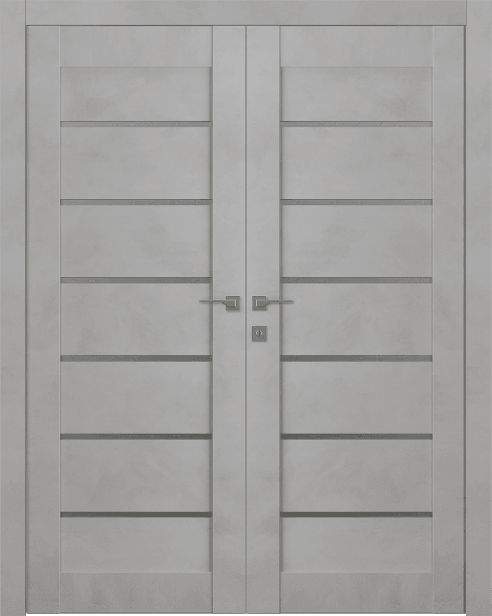 AVON 07-02 VETRO LIGHT URBAN DOUBLE BELLDINNI MODERN INTERIOR DOOR - 1