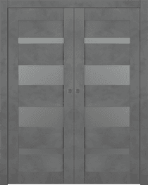 AVON 07-01 VETRO DARK URBAN DOUBLE POCKET BELLDINNI MODERN INTERIOR DOOR - 1