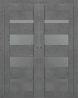 AVON 07-01 VETRO DARK URBAN DOUBLE POCKET BELLDINNI MODERN INTERIOR DOOR - 1