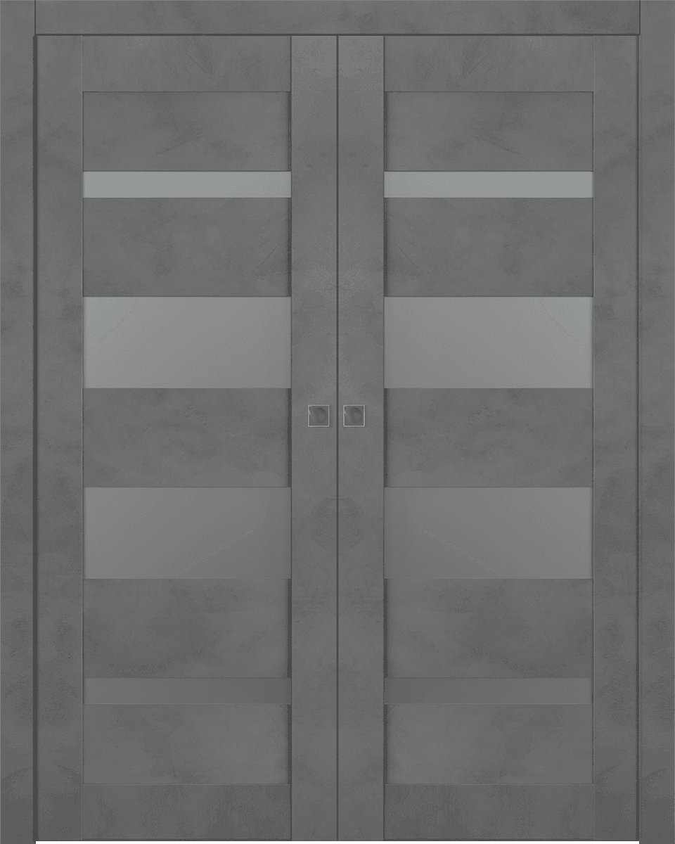 AVON 07-01 VETRO DARK URBAN DOUBLE POCKET BELLDINNI MODERN INTERIOR DOOR - 1