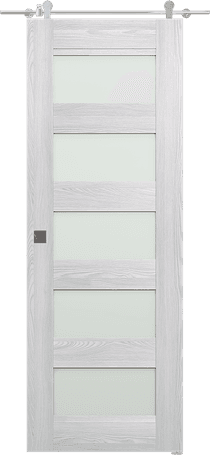 AVON 07-07 VETRO RIBEIRA ASH DOUBLE BARN DOORS BELLDINNI MODERN INTERIOR DOOR - 1