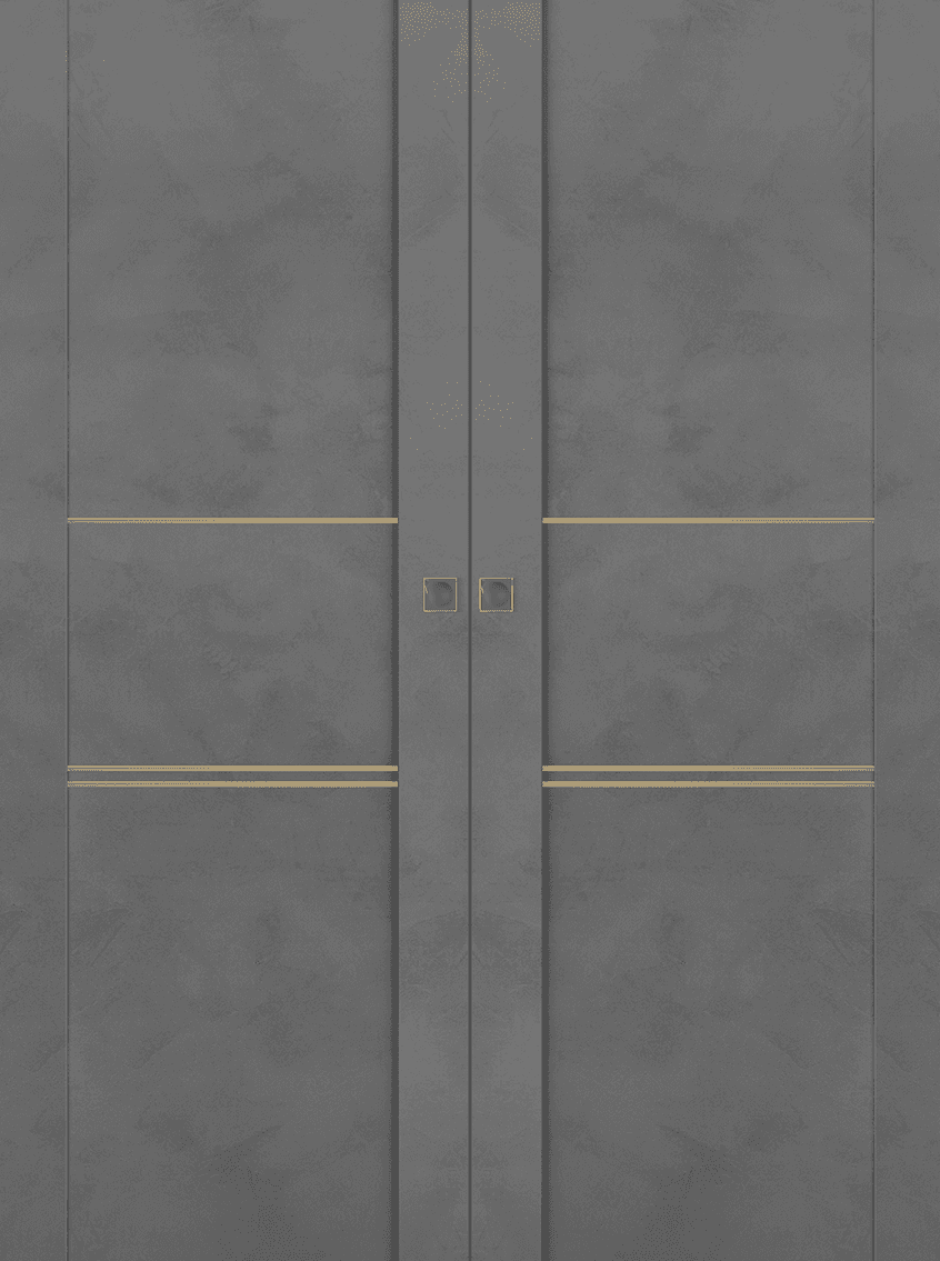 AVON 01 3H GOLD DARK URBAN DOUBLE MAGIC BELLDINNI MODERN INTERIOR DOOR - 1