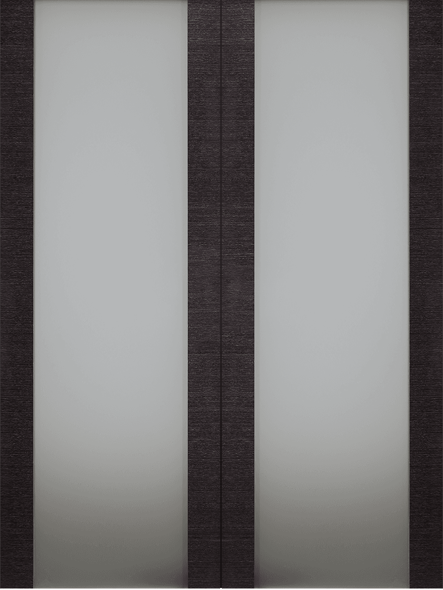 AVANTI 202 VETRO BLACK APRICOT DOUBLE BARN BELLDINNI MODERN INTERIOR DOOR - 2