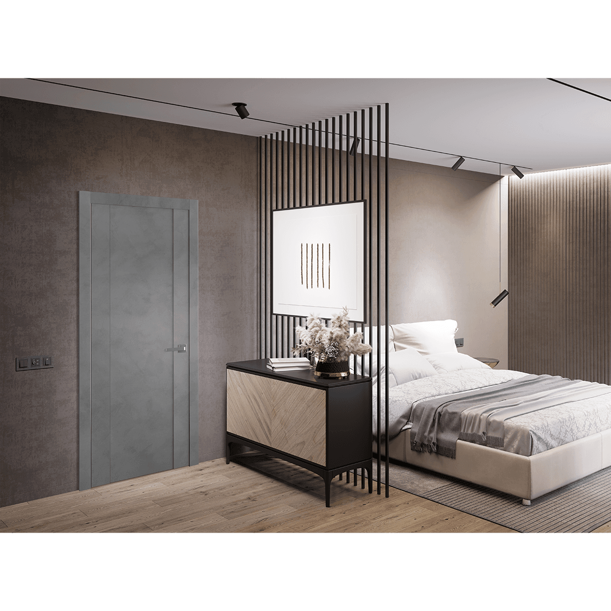 AVON 01 DARK URBAN BARN BELLDINNI MODERN INTERIOR DOOR - 3