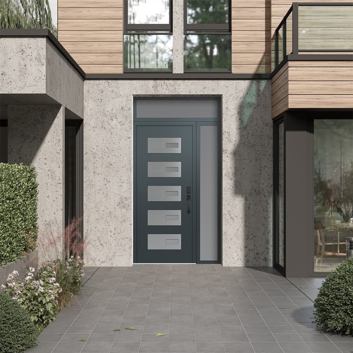 Modern Steel Front Door Diamond D7 - 9