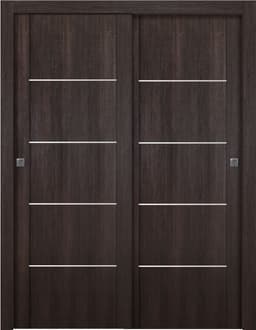 AVON 01 4H VERALINGA OAK BYPASS DOORS BELLDINNI MODERN INTERIOR DOOR - 1