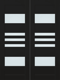 LETI VETRO BLACK MATTE DOUBLE BI-FOLD BELLDINNI MODERN INTERIOR DOOR - 2