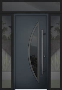 Single Modern Steel Exterior Door Deux 6501 - 6
