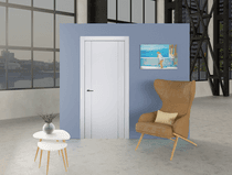 OPTIMA 2U SNOW WHITE INVISIBLE METAL FRAME BELLDINNI MODERN INTERIOR DOOR - 2