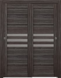 DOME VETRO GRAY OAK BYPASS BELLDINNI MODERN INTERIOR DOOR - 1