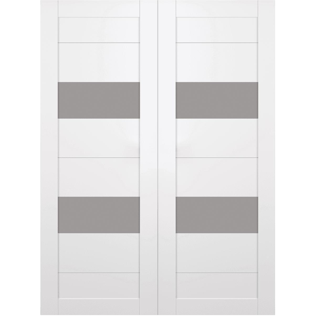 BERTA VETRO SNOW WHITE DOUBLE BELLDINNI MODERN INTERIOR DOOR - 2