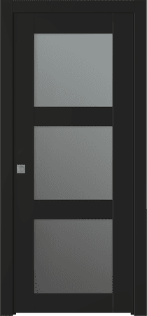 AVON 3 LITE VETRO BLACK MATTE POCKET BELLDINNI MODERN INTERIOR DOOR - 1