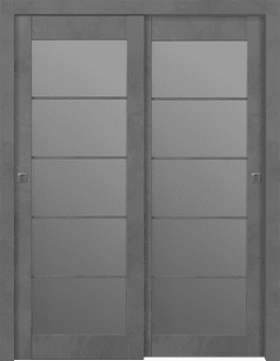 AVON 5 LITE VETRO DARK URBAN BYPASS BELLDINNI MODERN INTERIOR DOOR - 1