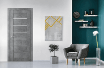 AVON 07-02 VETRO DARK URBAN INVISIBLE METAL FRAME BELLDINNI MODERN INTERIOR DOOR - 2