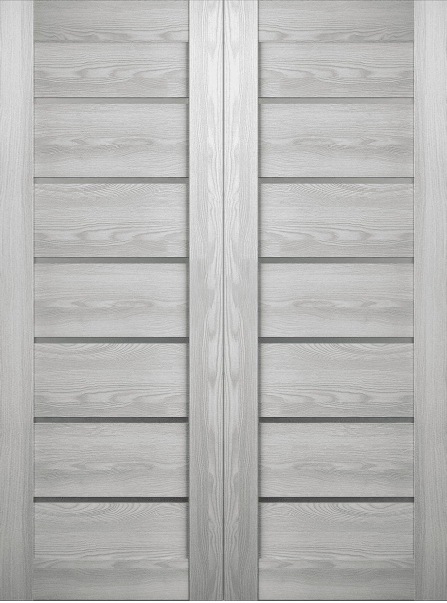 AVON 07-02 VETRO RIBEIRA ASH DOUBLE BARN BELLDINNI MODERN INTERIOR DOOR - 2