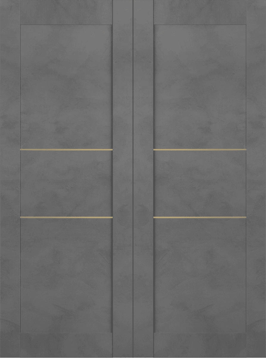 AVON 07 2H GOLD DARK URBAN DOUBLE BI-FOLD BELLDINNI MODERN INTERIOR DOOR - 3