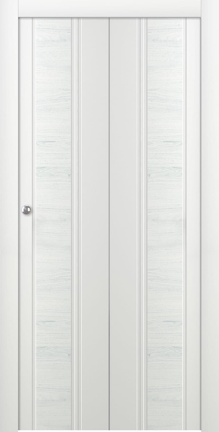 TWINWOOD 1 POLAR WHITE BI-FOLD BELLDINNI MODERN INTERIOR DOOR - 1