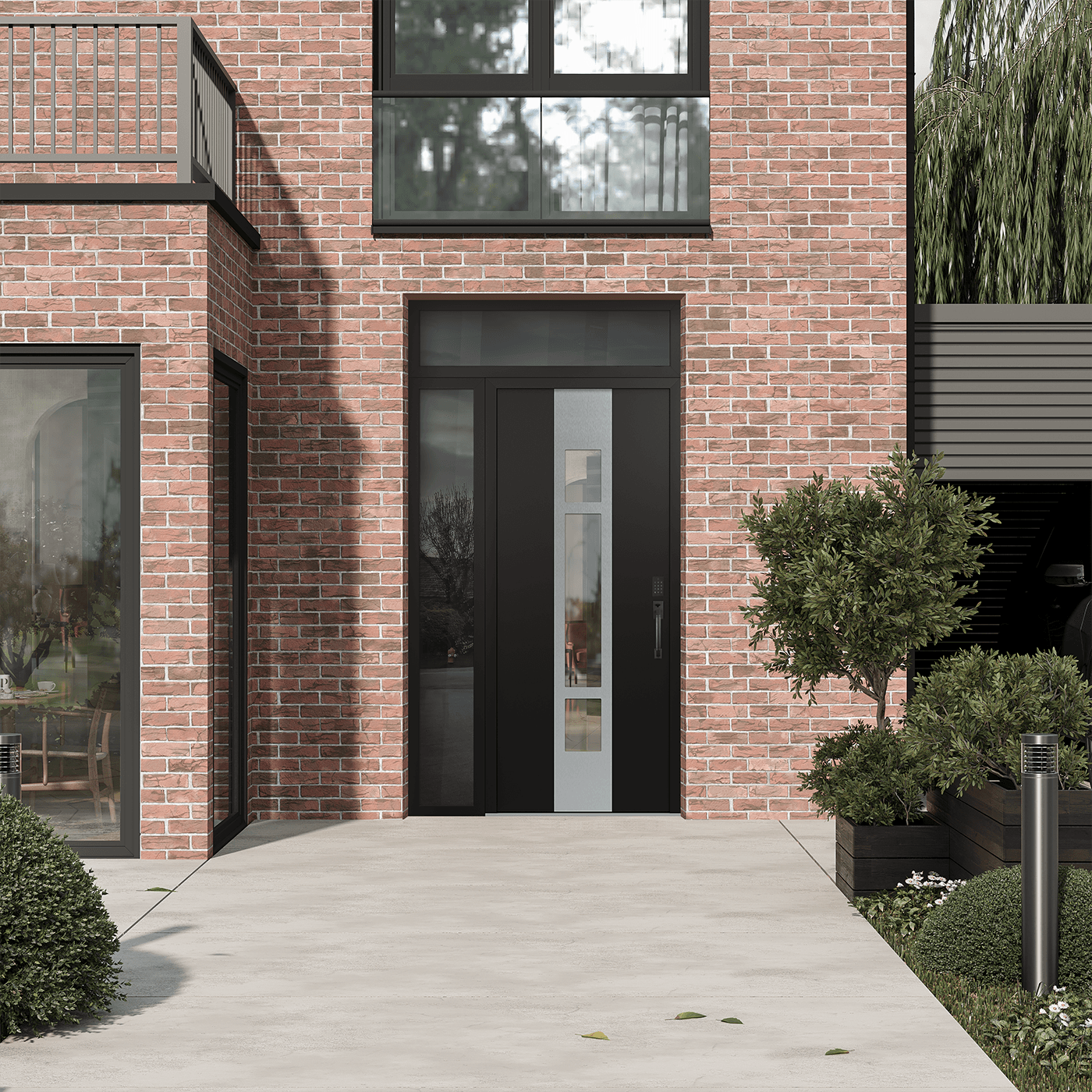 Modern Steel Front Door Diamond A9 - 6