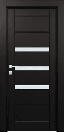 RITA VETRO BLACK MATTE SWING BELLDINNI MODERN INTERIOR DOOR - 1