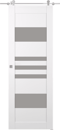 LETI VETRO SNOW WHITE BARN BELLDINNI MODERN INTERIOR DOOR - 1