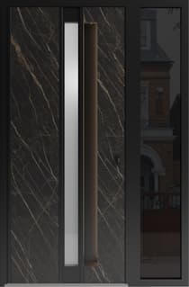 Modern steel exterior aluminum door Hiddex 0155 8ft - 2