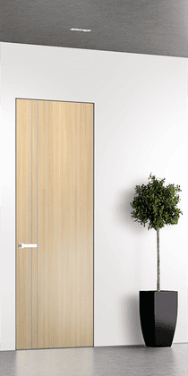 OPTIMA 2V LOIRE ASH INVISIBLE METAL FRAME BELLDINNI MODERN INTERIOR DOOR - 1
