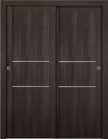 AVON 01 2H VERALINGA OAK BYPASS DOORS BELLDINNI MODERN INTERIOR DOOR - 1