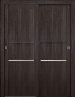 AVON 01 2H VERALINGA OAK BYPASS DOORS BELLDINNI MODERN INTERIOR DOOR - 1