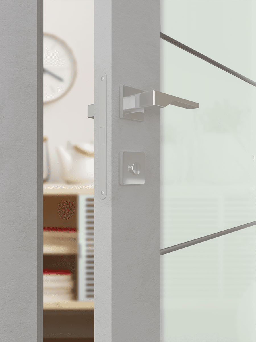 AVON 202 4H VETRO LIGHT URBAN INVISIBLE METAL FRAME BELLDINNI MODERN INTERIOR DOOR - 2