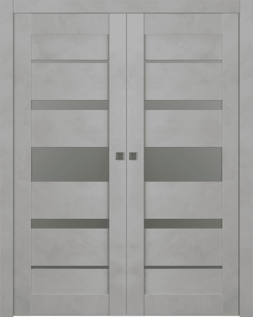 AVON 07-03 VETRO LIGHT URBAN DOUBLE POCKET BELLDINNI MODERN INTERIOR DOOR - 1