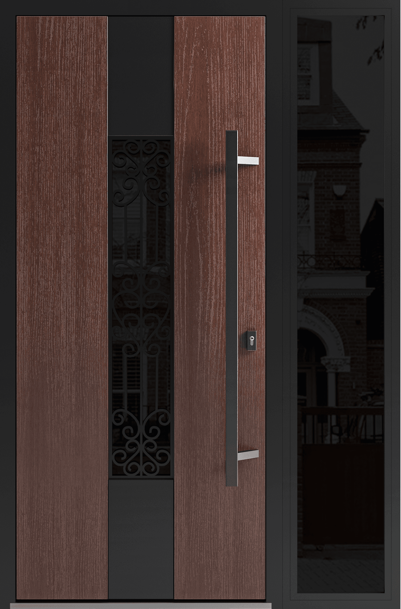 Single metal-aluminum modern exterior door Ronex 1205 - 2