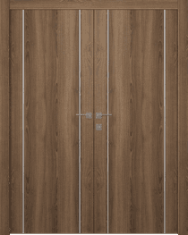 OPTIMA 2U PECAN NUTWOOD CLOSET DOORS BELLDINNI MODERN INTERIOR DOOR - 1