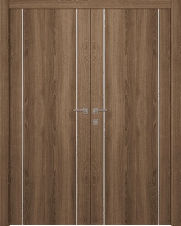 OPTIMA 2U PECAN NUTWOOD CLOSET DOORS BELLDINNI MODERN INTERIOR DOOR - 1