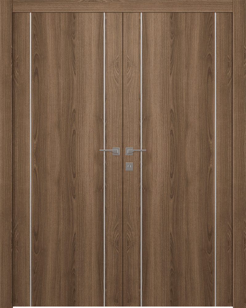 OPTIMA 2U PECAN NUTWOOD CLOSET DOORS BELLDINNI MODERN INTERIOR DOOR - 1