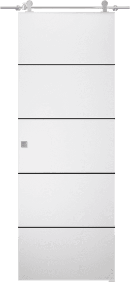 SMART PRO 4H BLACK POLAR WHITE DOUBLE BARN DOORS BELLDINNI MODERN INTERIOR DOOR - 1